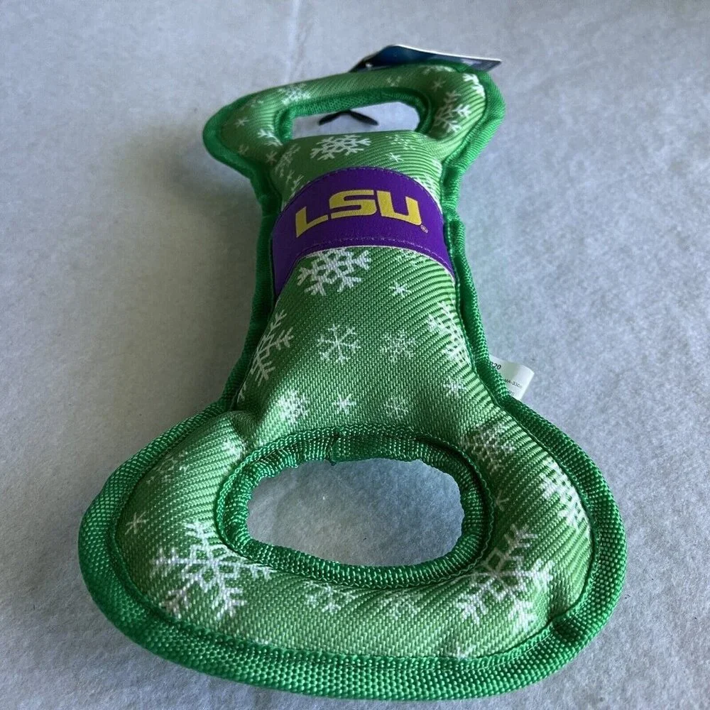 LSU Tigers Pet Dog Tug Toy Pets First Louisiana State University Football NEW